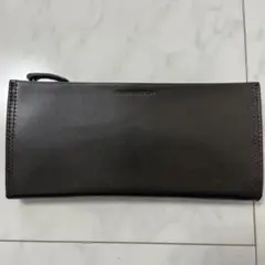 【新品未使用】TAKEO KIKUCHI 牛革 長財布 ブラック 箱付