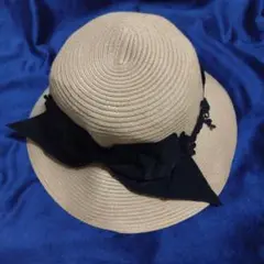リボン付き麦わら帽子　 57.5cm