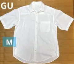 GU ジーユー　コットンリネンシャツ　メンズ　M