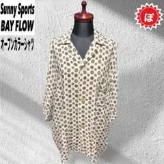 ✅BAY FLOW Sunny Sports 円形模様 半袖シャツ レーヨン 4