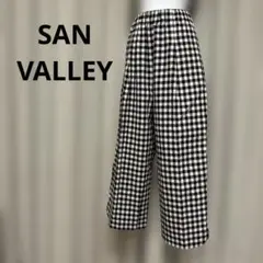 新品タグ付き　SAN VALLEY チェック柄ワイドパンツ