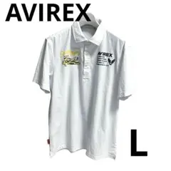 週末セール！美品】AVIREX アヴィレックス メンズ ゴルフ猫目ボタン ポロL