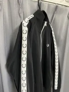 FRED PERRY フレッドペリー テープトラックジャケット 黒 L