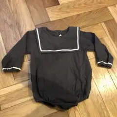 セーラー　ロンパース BLACK BEAN ダークグレー 長袖ロンパース