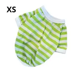 ペットウェア ドッグウエア Tシャツ 半袖 ボーダー柄 犬服 XS グリーン
