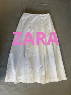ZARA ホワイト フレアスカート XS