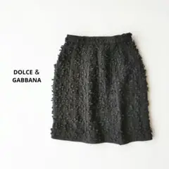 ドルチェ&ガッバーナ【36/S】デザイン ツイード タイト スカート ドルガバ