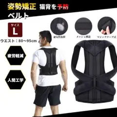 肩 背中 サポーター 姿勢矯正ベルト Lサイズ 猫背防止 背筋