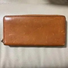 ブラウンレザー二つ折り財布