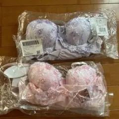 ショーツブラセット　ピンク、パープルの2セット