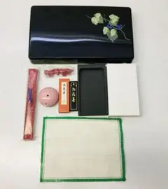 L618 硯 文鎮 筆置き 固形墨 墨 水入れ 水滴 書道具 書道セット