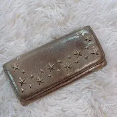 【定番】ジミーチュウ JIMMY CHOOスター スタッズ グリッター長財布