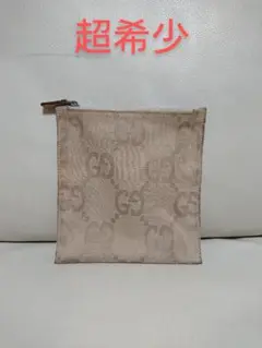 超希少【GUCCI グッチ】GGキャンバス レザー ベルト バッグ ポーチ