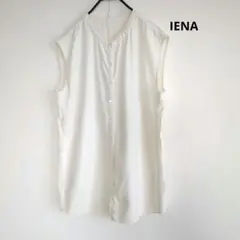 IENAイエナ　ホワイトノースリーブシャツ