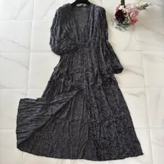ZARA 花柄　ワンピ　ロングワンピース