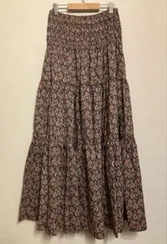 ZARA ザラ　花柄　ティアードフレアスカート