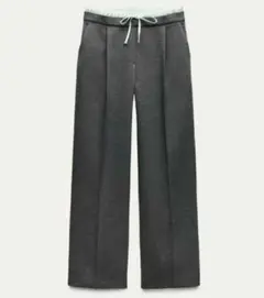 ZARA WIDE-LEG パンツ ダブルウエストバンド XS