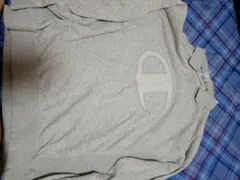 Champion グレー ロゴ入り トレーナー XL