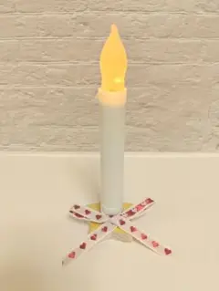 カントリー雑貨☆LEDキャンドル☆ひのき☆星型プレート☆レジン