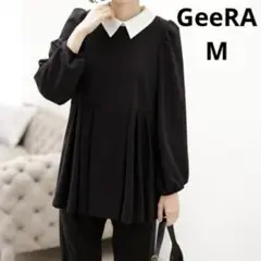 GeeRA　ジーラ　2wayプリーツ切替ブラウス セットアップ　M　ブラック