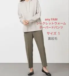any FAM（エニィファム） テーパードパンツ ブラウン Sサイズ 裏起毛