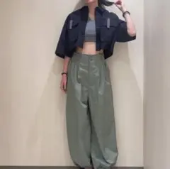 値下げ⭐︎JEANASIS ポケットミリタリーショートシャツ