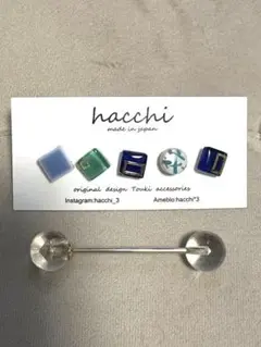 未使用品 hacchi 陶器 ハンドメイド ピアス