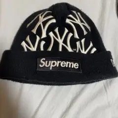 Supreme ニット帽 NYロゴ 黒