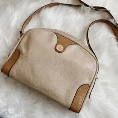 希少✨ Dior ショルダーバッグ ポシェット シボ革 ベージュ