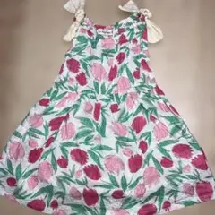 BRANSHES花柄ノースリーブワンピース 100cm