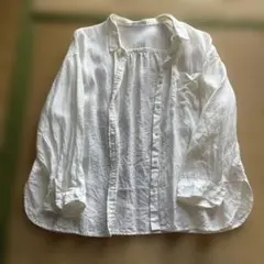 Samansa Mos2 ホワイトリネンシャツ Fサイズ