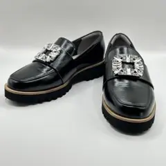 【美品】green label relaxing チャンキービジュー ローファー