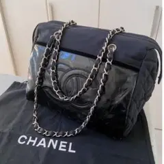 訳ありCHANEL シャネル ココマーク パテントレザー トート ショルダー