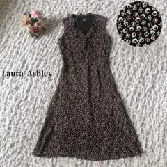 Laura Ashley ローラアシュレイ　ノースリーブ　フリル　ワンピース　花