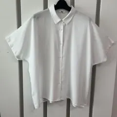 UNIQLO レーヨンブラウス ホワイト 半袖シャツ XL