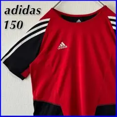 【adidas】刺繍ロゴ Tシャツ キッズ 150 速乾 ３ストライプス