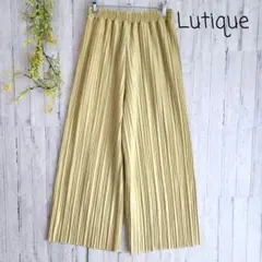 ルティーク　プリーツパンツ　ワイドパンツ ガウチョ　ウエストゴム　Mサイズ