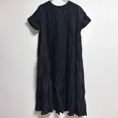 ✨良品✨ BR ワンピース S シンプル 上品 モード レーヨン 黒 春夏