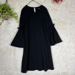 【ストロベリーフィールズ】ワンピース 袖フレア リボン