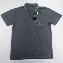 新品タグ付き　チャコールグレー　ウエスタンポロテキサス　半袖ポロシャツ　Lサイズ