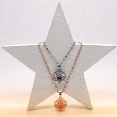 新品☆2個セット☆ラグジュアリー☆男女ペアネックレス