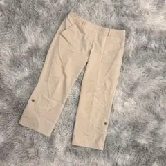 未使用級『TRANS WORK』トランスワーク　クロップドパンツ　綿　ベージュ