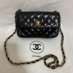 外観美品✨CHANEL マトラッセ シャネル チェーンショルダーバッグ ブラック