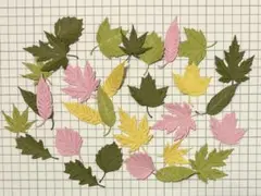 アルバムクラフト　ペーパークラフト　落ち葉