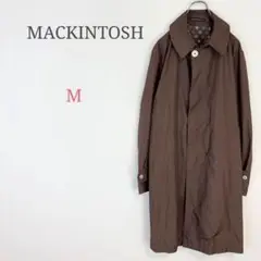 ◇マッキントッシュ【M】ステンカラーコート 英国製 シンプル 通勤 ロング丈