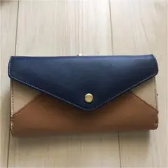 長財布☆ウォレット☆がま口☆ネイビー☆ブラウン☆ベージュ☆訳あり☆送料込み