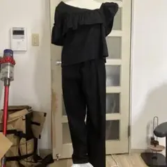 ミラーナイン 黒 パンツセットアップ