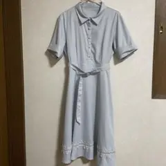 【tocco closet】【ほぼ新品】ライトブルー 半袖ワンピ