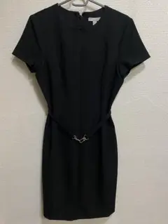 Ｈ＆Ｍ ベルト付きワンピース 黒 半袖 フォーマルドレス 礼服 卒業式 スーツ