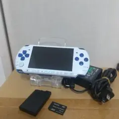 PSP本体 ホワイト/ブルー 充電器、メモリースティック付き